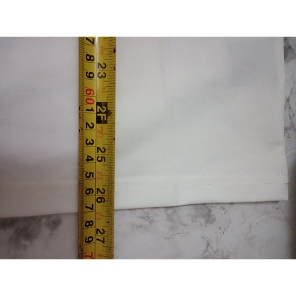 NWT Stone Falcon Crisp White Tee Shirt Navy Blue Border Size Small - Picture 7 of 7